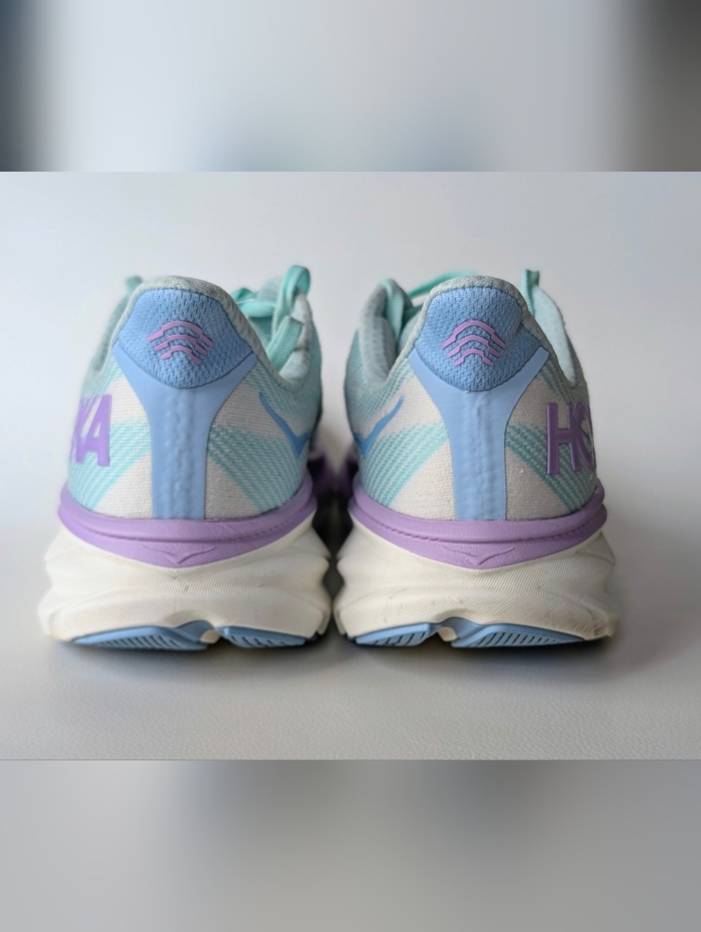 Hoka Clifton 9 Womens Running Shoes (B Standard) (Sunlit Ocean/Lilac Sz 11 B - Picture 5 of 9
